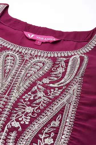 Paisley Zzari Embroidered Regular Kurta with Trousers & Dupatta