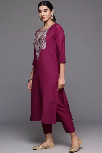 Paisley Zzari Embroidered Regular Kurta with Trousers & Dupatta