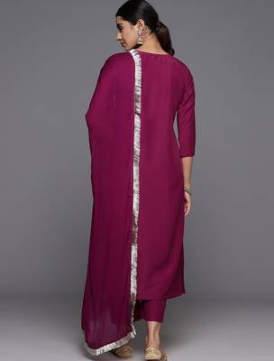 Paisley Zzari Embroidered Regular Kurta with Trousers & Dupatta 6