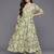 Women Floral Printed Angrakha Pure Cotton Kurta with Trousers