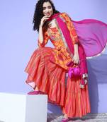 Women Printed Regular Gotta Patti Kurta with Sharara & With Dupatta