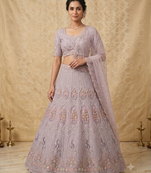 purple embroidered lehenga choili 