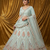 sky blue embroidered lehenga choli dupatta