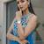 Women Printed Tiered Thread Work Silk Georgette Kurta with Trousers