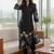 Women Floral Printed Regular Chanderi Silk Kurta with Trousers