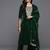 Winter floral Zari Embroidered Velvet Kurta Set with Dupatta.
