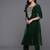 Winter floral Zari Embroidered Velvet Kurta Set with Dupatta.