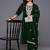 Winter floral Zari Embroidered Velvet Kurta Set with Dupatta.