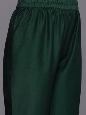 Ethnic Motifs Yoke Design Regular Thread Work Kurta with Trousers & With Dupatta 3