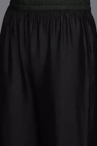 Printed Regular Sequinned Chanderi Silk Kurta with Trousers & Dupatta