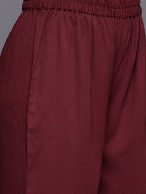 Women Silk Crepe Kurta with Trousers & With Dupatta 3