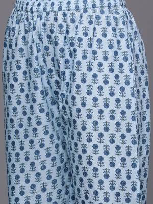 Floral Printed Regular Gotta Patti Pure Cotton Kurta with Trousers & Dupatta 3