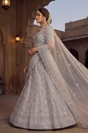 lavender embroidered lehenga choili 