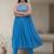 Women Printed Empire Thread Work Silk Georgette Kurta with Trousers