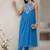 Women Printed Empire Thread Work Silk Georgette Kurta with Trousers