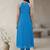 Women Printed Empire Thread Work Silk Georgette Kurta with Trousers