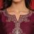 Floral Embroidered Sequinned Straight Kurta With Trousers & Dupatta