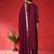 Floral Embroidered Sequinned Straight Kurta With Trousers & Dupatta