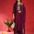 Floral Embroidered Sequinned Straight Kurta With Trousers & Dupatta