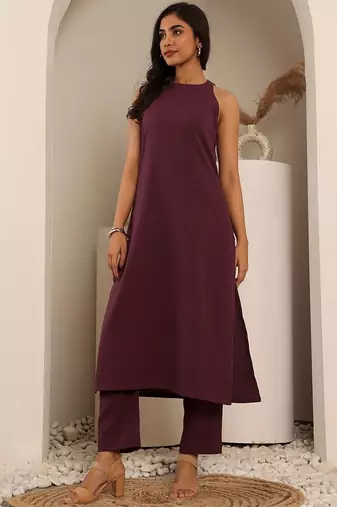 Round Neck Straight Kurta With Trouser