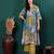 Abstract Printed Shirt Collar Straight Kurta With Trouser