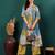 Abstract Printed Shirt Collar Straight Kurta With Trouser