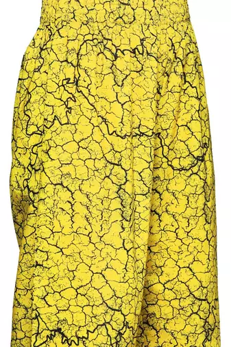 Blue Abstract Printed Cuban Collar Straight Kurta With Trousers