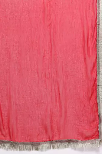 Ethnic Motifs Yoke Design Kurta With Trousers & Dupatta