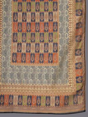 Ethnic Motifs Printed Chanderi Silk Gotta Patti Work Kurta & Trousers With Dupatta 4