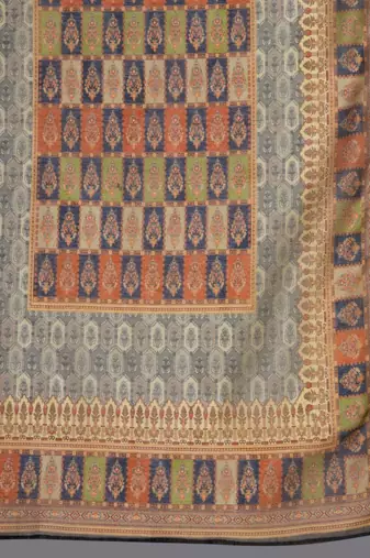 Ethnic Motifs Printed Chanderi Silk Gotta Patti Work Kurta & Trousers With Dupatta