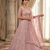 Pink embroidered lehenga choili 