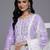 Floral Embroidered Thread Work Kurta With Trousers & Dupatta