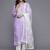 Floral Embroidered Thread Work Kurta With Trousers & Dupatta