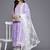 Floral Embroidered Thread Work Kurta With Trousers & Dupatta