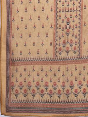 Women Floral Printed Regular Chanderi Silk Kurta With Trousers & Dupatta 4