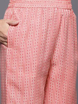 Ethnic Motifs Printed Zari Kurta With Trousers & Dupatta 3