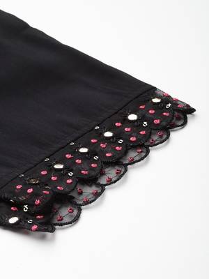 Women Floral Embroidered Regular Mirror Work Kurta with Trousers & With Dupatta 8