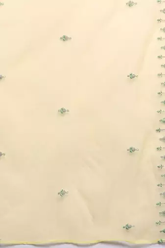 Floral Embroidered Thread Work Pure Cotton Kurta With Trousers & Dupatta