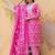 Floral Printed Regular Thread Work Kurta with Trouser & Dupatta