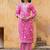 Floral Printed Regular Thread Work Kurta with Trouser & Dupatta
