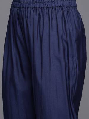 Ethnic Motifs Embroidered Regular Kurta with Trousers & With Dupatta 3
