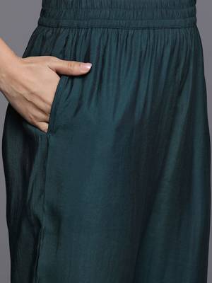 Women Ethnic Motifs Embroidered Regular Beads and Stones Kurta with Trousers & With Dupatta 4