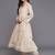 Floral Printed Mirror Work Pure Cotton Anarkali Kurta with Trousers & Dupatta