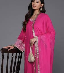 Women Ethnic Motifs Embroidered Regular Kurta with Trousers & With Dupatta