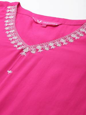 Women Ethnic Motifs Embroidered Regular Kurta with Trousers & With Dupatta 3