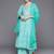 Women Leheriya Striped Regular Gotta Patti Cotton Kurta with Trousers & Dupatta