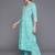 Women Leheriya Striped Regular Gotta Patti Cotton Kurta with Trousers & Dupatta
