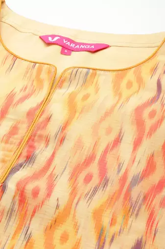 Women Printed Regular Chanderi Silk Kurta with Trousers & With Dupatta