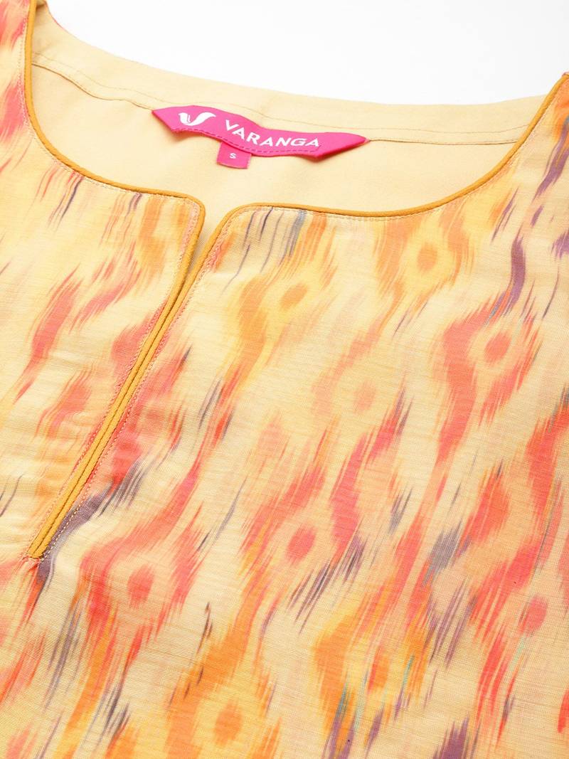 Women Printed Regular Chanderi Silk Kurta with Trousers & With Dupatta