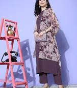 Regular Halter Neck Kurta with Trousers & Dupatta